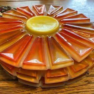 Vibrant Orange and Yellow Decorative Art Piece